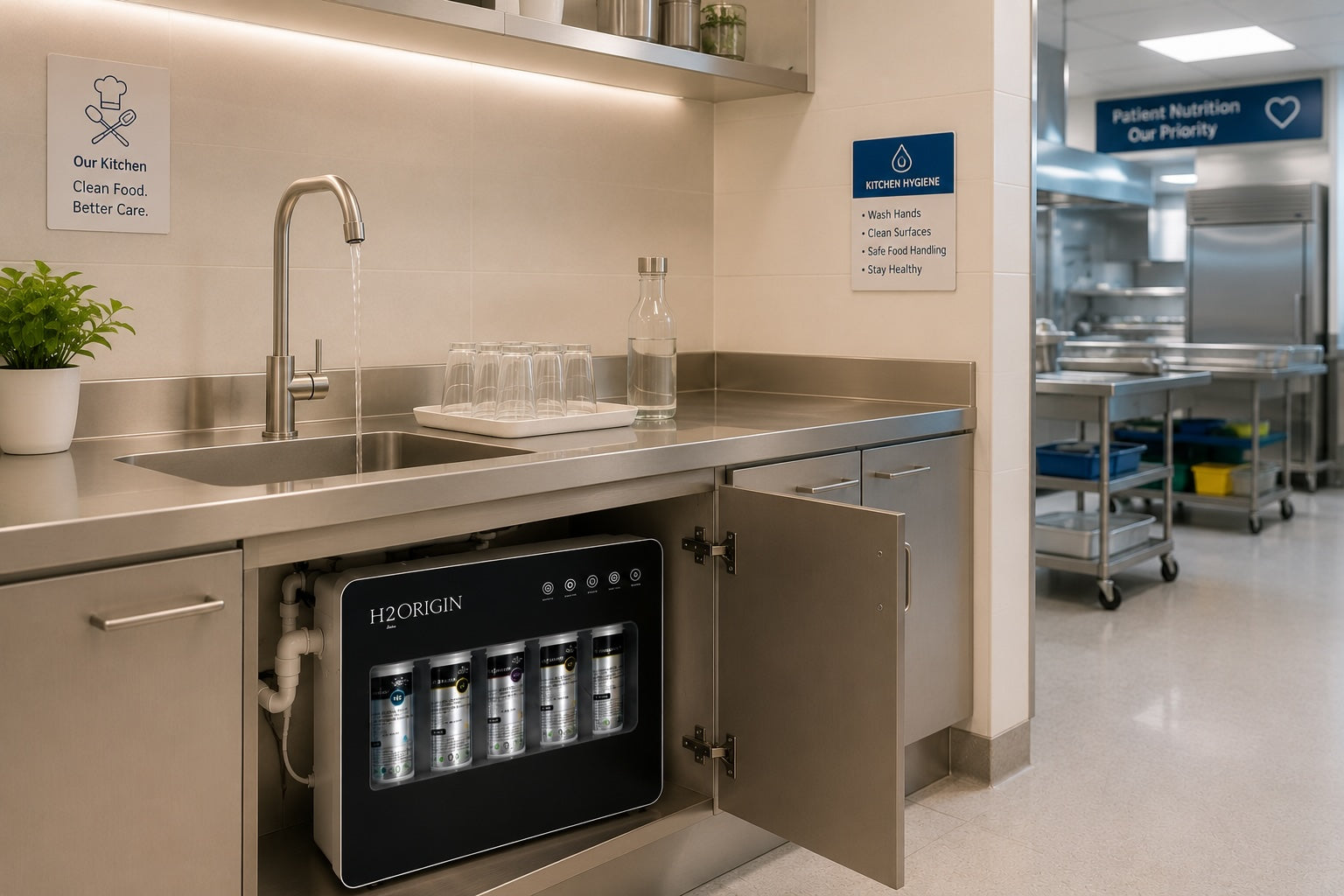 Hospital kitchen and pantry support