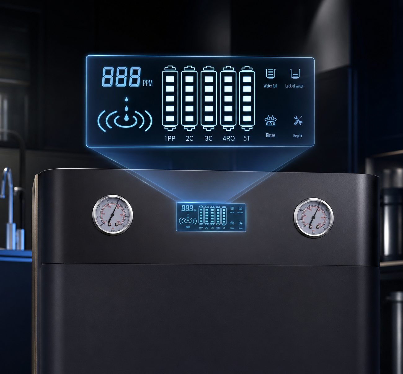 Commercial RO LED display close-up
