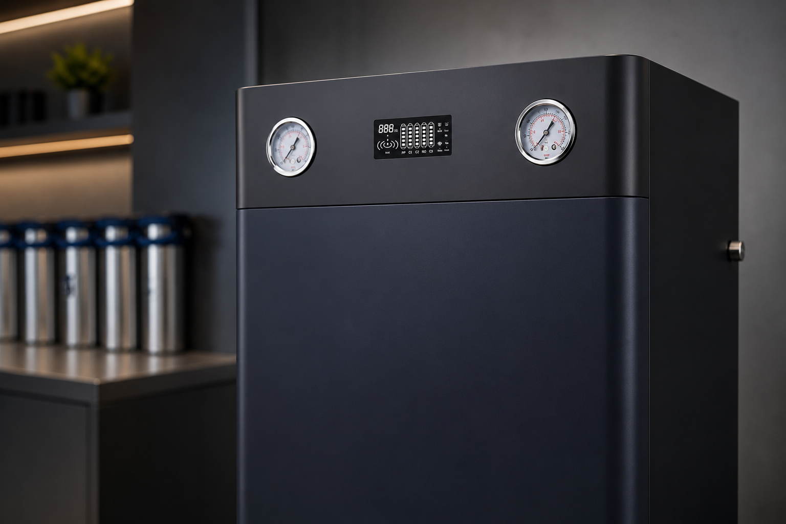 Commercial RO filter unit product close-up