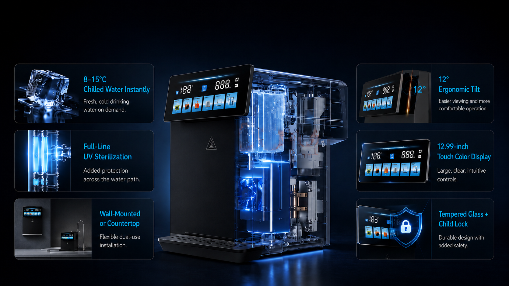 H2O Origin Hot & Cold Dispenser Features