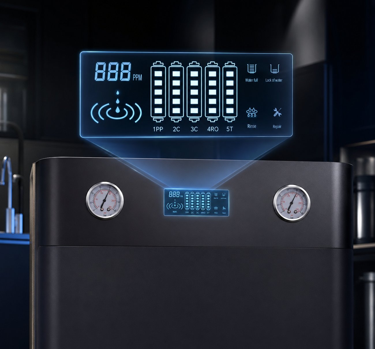 Commercial RO LED display close-up